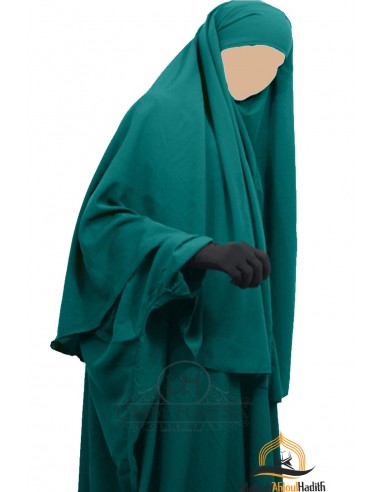 Hijab / Khimar Cape Umm Hafsa - Azul pato-Hijab/Khimar Umm Hafsa-Maktaba-Ahloulhadith