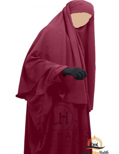 Hijab / khimar Cape Umm Hafsa - Bordeaux-Hijab/Khimar Umm Hafsa-Maktaba-Ahloulhadith