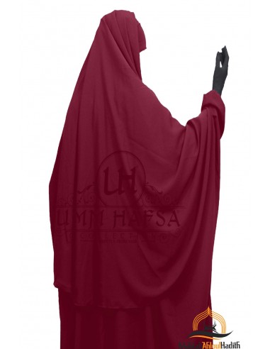 Hijab / khimar Cape Umm Hafsa - Bordeaux-Hijab/Khimar Umm Hafsa-Maktaba-Ahloulhadith