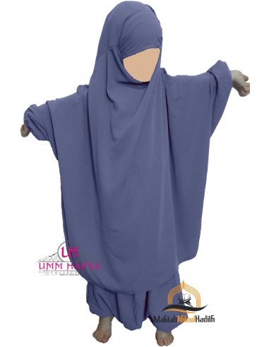 Jilbab de criança "Sarouel" Umm Hafsa - Azul-marinho-Área para crianças-Maktaba-Ahloulhadith