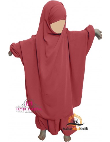 Jilbab de criança "Sarouel" Umm Hafsa - Bordéus-Área para crianças-Maktaba-Ahloulhadith
