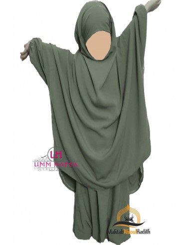 Jilbab per bambini "Sarouel" Umm Hafsa - Khaki-Area bambini-Maktaba-Ahloulhadith