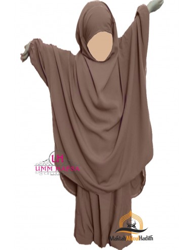 Jilbab enfant "Sarouel" Umm Hafsa - Marron-Espace enfant-Maktaba-Ahloulhadith