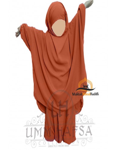 Jilbab för barn "Sarouel" Umm Hafsa - Rost-Område för barn-Maktaba-Ahloulhadith