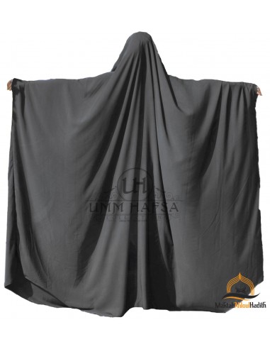 Big jilbab Saoudien Umm Hafsa - Negro-JILBAB 1 PIEZA-Maktaba-Ahloulhadith