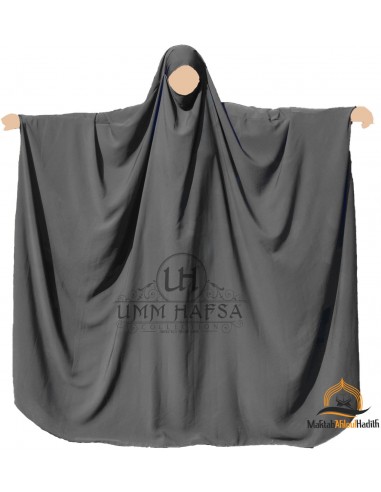 Big jilbab Saoudien Umm Hafsa - Negro-JILBAB 1 PIEZA-Maktaba-Ahloulhadith
