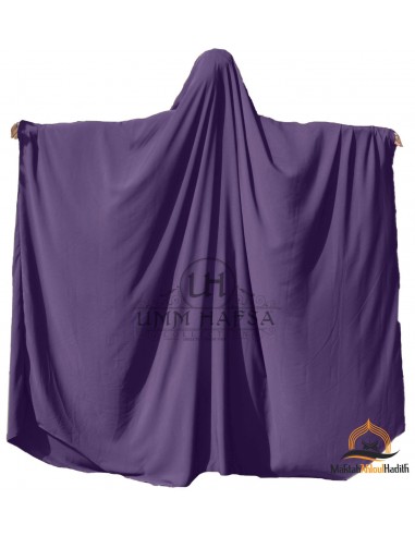 Big jilbab Saoudien Umm Hafsa - Aubergine-JILBAB 1 PIECE-Maktaba-Ahloulhadith
