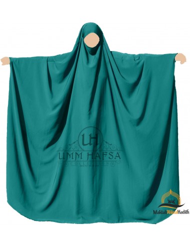 Big jilbab Saoudien Umm Hafsa - Anatra blu-JILBAB 1 PEZZO-Maktaba-Ahloulhadith