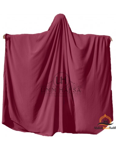 Big jilbab Saoudien Umm Hafsa - Burdeos-JILBAB 1 PIEZA-Maktaba-Ahloulhadith