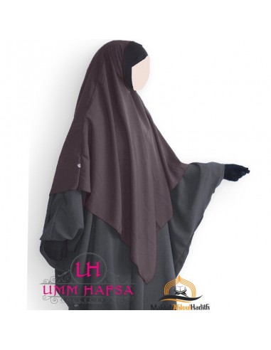 Hijab / Khimar Lycra Umm Hafsa - Taupe-Hijab/Khimar Umm Hafsa-Maktaba-Ahloulhadith