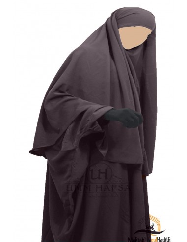 Hijab / Khimar Kap Umm Hafsa - Taupe-Hijab/Khimar Umm Hafsa-Maktaba-Ahloulhadith