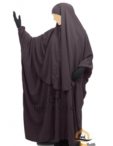 Cape Umm Hafsa Abaya/hijab - Taupe-Abaya Umm Hafsa-Maktaba-Ahloulhadith