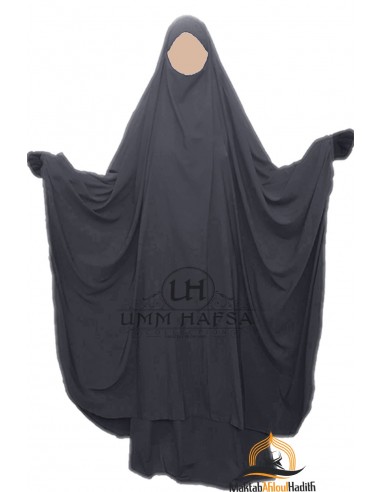 Big jilbab deux pièces "JUPE" umm hafsa – Gris-Jilbab Umm Hafsa-Maktaba-Ahloulhadith