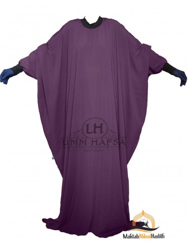 Abaya Lycra Umm Hafsa "Caviary Luxe" - Ameixa-Abaya Umm Hafsa-Maktaba-Ahloulhadith