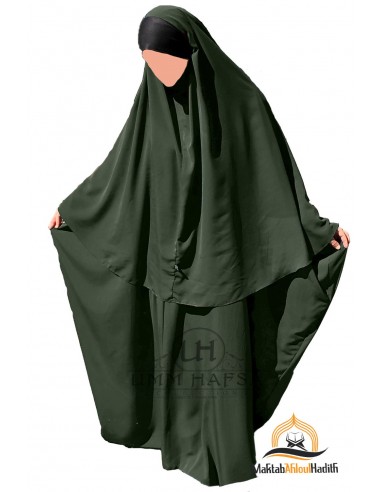 Maryam Umm Hafsa set med abaya/hijab - Khaki-Abaya Umm Hafsa-Maktaba-Ahloulhadith