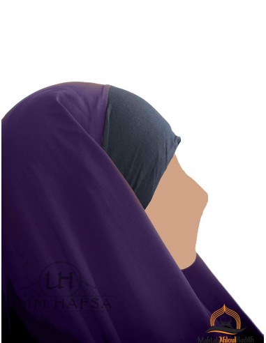 Hijab / Khimar Maryam Umm Hafsa - Berenjena-Hijab/Khimar Umm Hafsa-Maktaba-Ahloulhadith