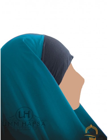 Hijab / Khimar Maryam Umm Hafsa - Anka blå-Hijab/Khimar Umm Hafsa-Maktaba-Ahloulhadith