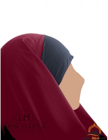 Hijab / Khimar Maryam Umm Hafsa - Burdeos-Hijab/Khimar Umm Hafsa-Maktaba-Ahloulhadith