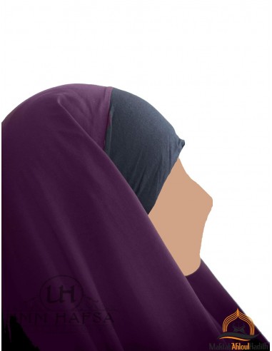 Hijab / Khimar Maryam Umm Hafsa - Plommon-Hijab/Khimar Umm Hafsa-Maktaba-Ahloulhadith