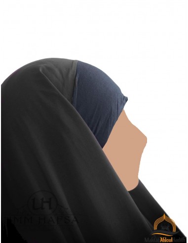 Hijab / Khimar Maryam Umm Hafsa - Negro-Hijab/Khimar Umm Hafsa-Maktaba-Ahloulhadith