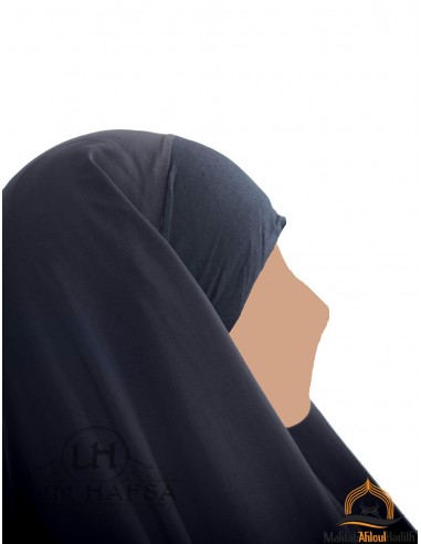 Hijab / Khimar Maryam Umm Hafsa - Cinzento-Hijab/Khimar Umm Hafsa-Maktaba-Ahloulhadith