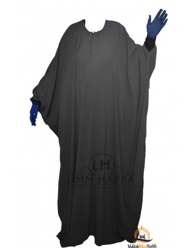 Abaya Maryam Umm Hafsa - Svart-Abaya Umm Hafsa-Maktaba-Ahloulhadith