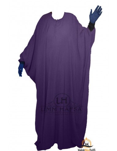 Abaya Maryam Umm Hafsa - Aubergine-Abaya Umm Hafsa-Maktaba-Ahloulhadith