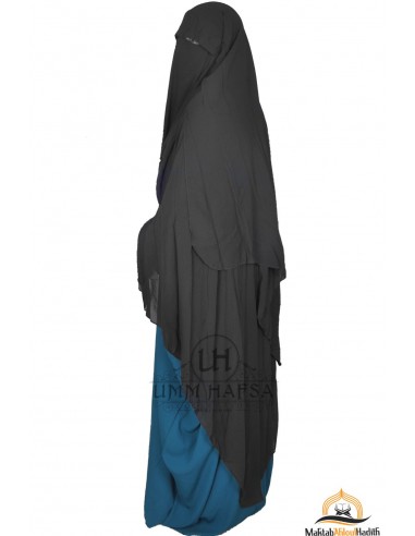 Boné Niqab/Sitar umm hafsa 1m60 - Preto-Niqab Umm Hafsa-Maktaba-Ahloulhadith