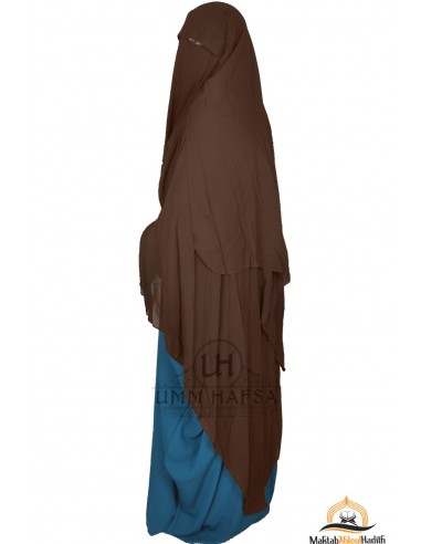 Niqab/Sitar muts umm hafsa 1m60 - Bruin-Niqab Umm Hafsa-Maktaba-Ahloulhadith