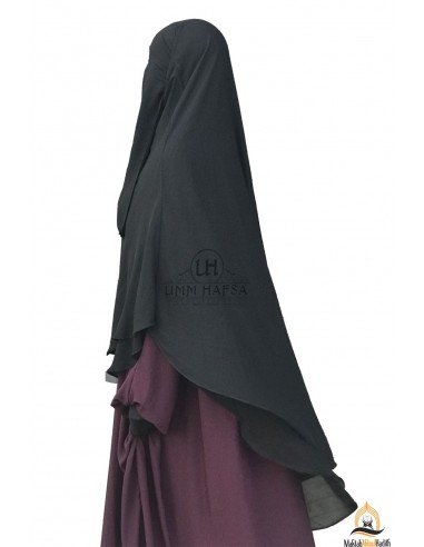 Niqab hafsa 1m70 Umm Hafsa - Preto-Niqab Umm Hafsa-Maktaba-Ahloulhadith