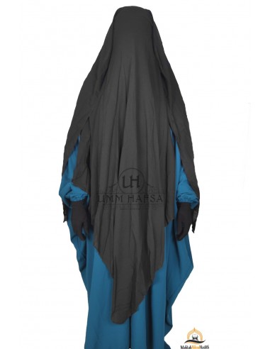 NIQAB/SITAR 3 ONDAS 1M60 UMM HAFSA - Negro-Niqab Umm Hafsa-Maktaba-Ahloulhadith