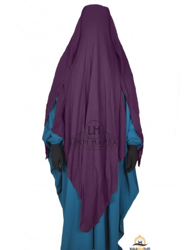 Niqab/Sitar 3 sluiers 1m60 Umm Hafsa - Pruim-Niqab Umm Hafsa-Maktaba-Ahloulhadith