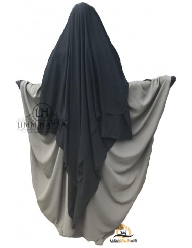 Boné Niqab/Sitar Umm Hafsa 1m50 - Preto-Niqab Umm Hafsa-Maktaba-Ahloulhadith