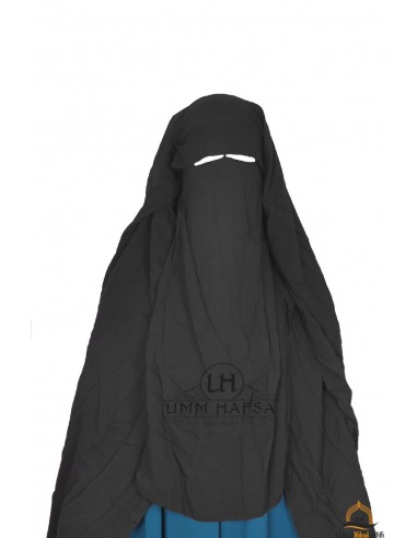 Niqab/Sitar Mössa Umm Hafsa 1m25 - Svart-Niqab Umm Hafsa-Maktaba-Ahloulhadith