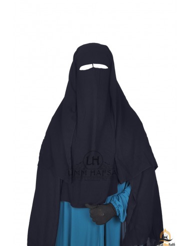 Niqab/Sitar 3 Schleier Umm Hafsa 1m25 - Grau-Niqab Umm Hafsa-Maktaba-Ahloulhadith