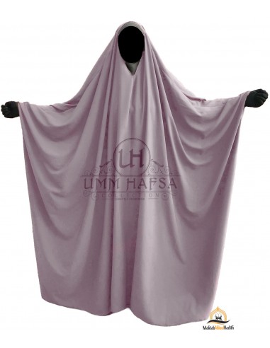 Big Jilbab Saoudien Umm Hafsa Col V - Taupe-jilbab Col V-Maktaba-Ahloulhadith