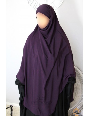 Khimar/Hijab Hafsa by Umm Hafsa - Aubergine-Hijab/Khimar Umm Hafsa-Maktaba-Ahloulhadith