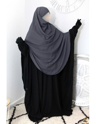 Khimar/Hijab Hafsa by Umm Hafsa - Grey-Hijab/Khimar Umm Hafsa-Maktaba-Ahloulhadith
