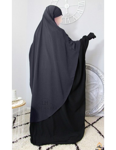 Khimar/Hijab Hafsa by Umm Hafsa - Grey-Hijab/Khimar Umm Hafsa-Maktaba-Ahloulhadith