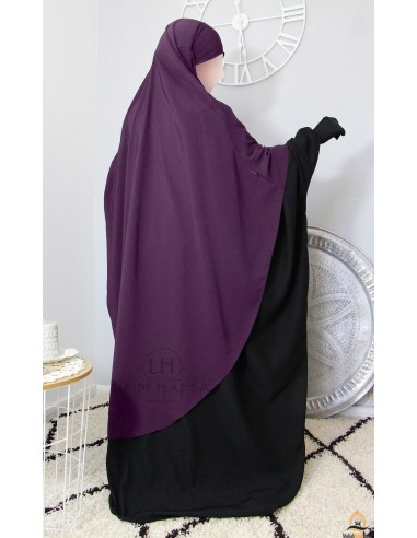 Khimar/Hijab Hafsa de Umm Hafsa - Ciruela-Hijab/Khimar Umm Hafsa-Maktaba-Ahloulhadith