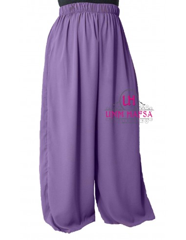 Sarouel Hafsa van Umm Hafsa - Aubergine-Sarouel Hafsa-Maktaba-Ahloulhadith