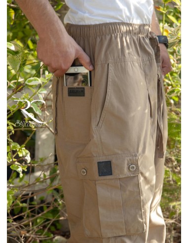Pantaloni cargo Rayane 11SC Saroual - Beige-Cargo saroual-Maktaba-Ahloulhadith