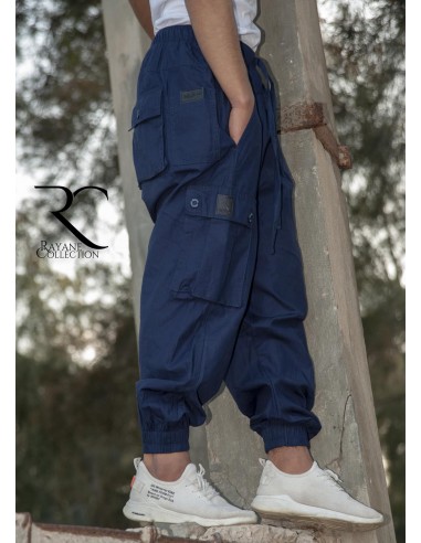 Sarouel Pantalon Cargo Rayane 11SC - Blau-Cargo Sarouel-Maktaba-Ahloulhadith