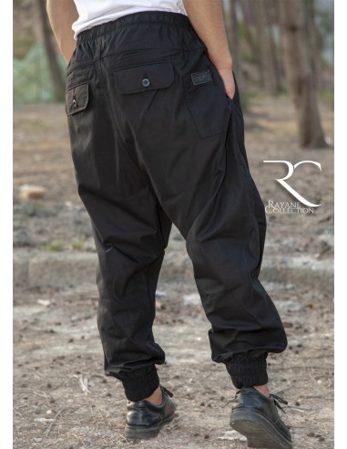 Rayane 11CH Sarouel Calças Chino - Preto-Chino saroual-Maktaba-Ahloulhadith