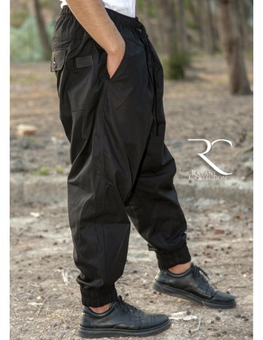 Rayane 11CH Sarouel Pantalón Chino - Negro-Chino saroual-Maktaba-Ahloulhadith