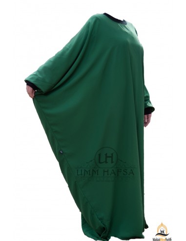 Abaya Lycra Umm Hafsa - Dennengroen-Abaya Umm Hafsa-Maktaba-Ahloulhadith