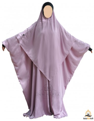 Ensemble Abaya + Khimar Lycra Umm Hafsa - Parme-Sammen Abaya/Khimar Lycra-Maktaba-Ahloulhadith