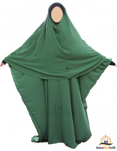 Ensemble Abaya/hijab Maryam Umm Hafsa – Vert Sapin-Ensemble Abaya/Hijab-Maryam -Maktaba-Ahloulhadith