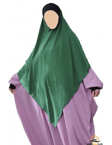 Hijab / Khimar Lycra Umm Hafsa - Tannengrün-Hijab Lycra-Maktaba-Ahloulhadith