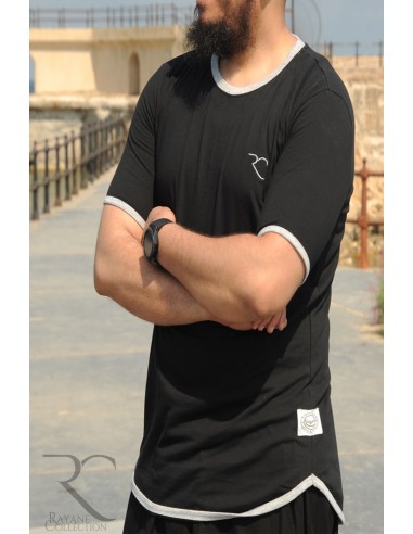 Oversize T-Shirt aus 100% Baumwolle Rayane 11TS - Schwarz-T-Shirts-Maktaba-Ahloulhadith